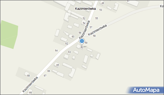 Kazimierówka, Kazimierówka, 61, mapa Kazimierówka