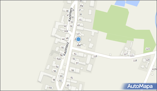 Kazimierz, Kazimierz, 49a, mapa Kazimierz