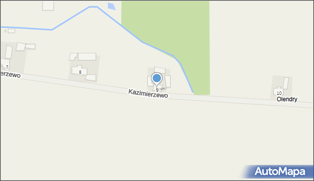 Kazimierzewo, Kazimierzewo, 9, mapa Kazimierzewo