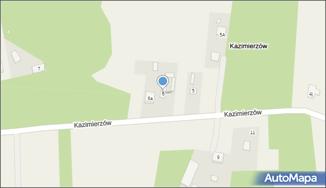 Kazimierzów, Kazimierzów, 6, mapa Kazimierzów