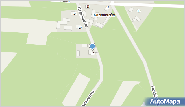 Kazimierzów, Kazimierzów, 16, mapa Kazimierzów