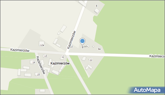 Kazimierzów, Kazimierzów, 9, mapa Kazimierzów