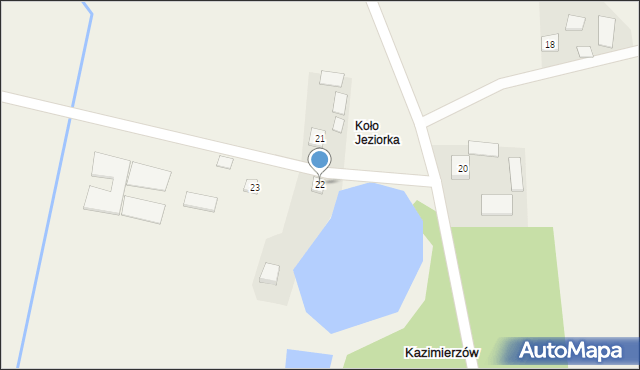 Kazimierzów, Kazimierzów, 22, mapa Kazimierzów