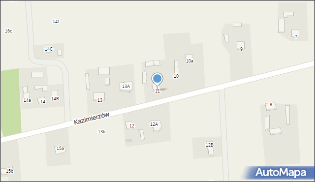 Kazimierzów, Kazimierzów, 11, mapa Kazimierzów