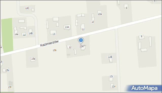 Kazimierzów, Kazimierzów, 12A, mapa Kazimierzów