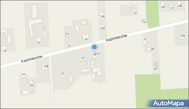 Kazimierzów, Kazimierzów, 18, mapa Kazimierzów