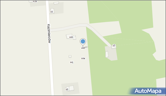 Kazimierzów, Kazimierzów, 44d, mapa Kazimierzów