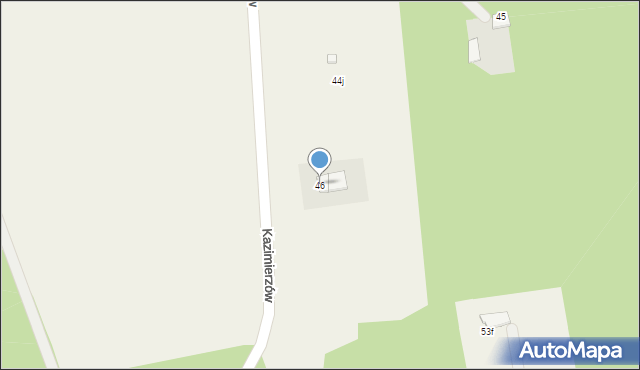 Kazimierzów, Kazimierzów, 46, mapa Kazimierzów