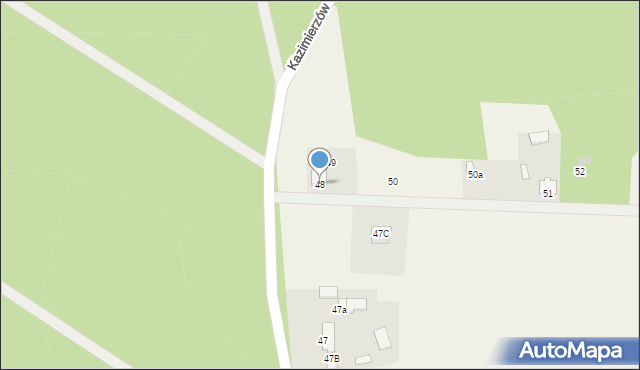 Kazimierzów, Kazimierzów, 48, mapa Kazimierzów