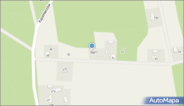 Kazimierzów, Kazimierzów, 50a, mapa Kazimierzów