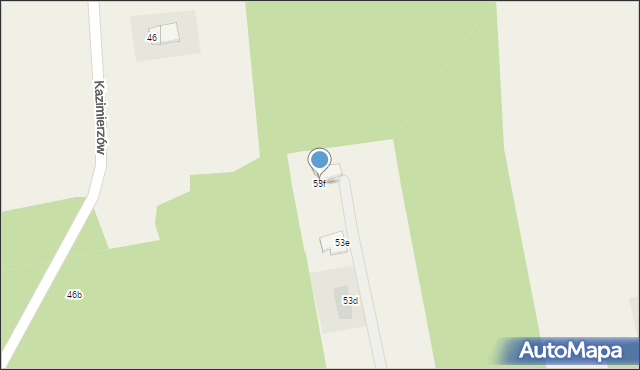 Kazimierzów, Kazimierzów, 53f, mapa Kazimierzów