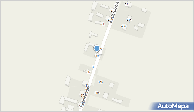 Kazimierzów, Kazimierzów, 39, mapa Kazimierzów