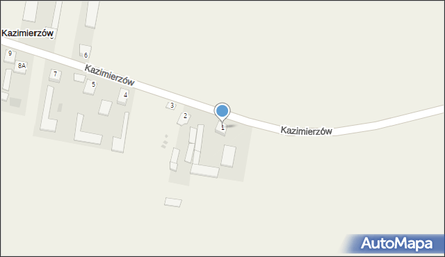 Kazimierzów, Kazimierzów, 1, mapa Kazimierzów