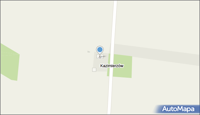 Kazimierzów, Kazimierzów, 22, mapa Kazimierzów