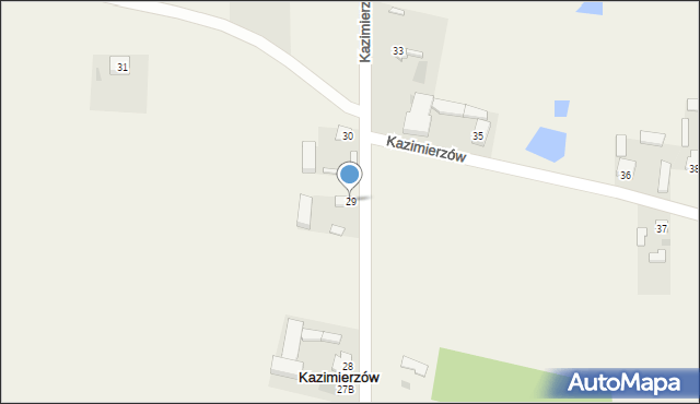 Kazimierzów, Kazimierzów, 29, mapa Kazimierzów