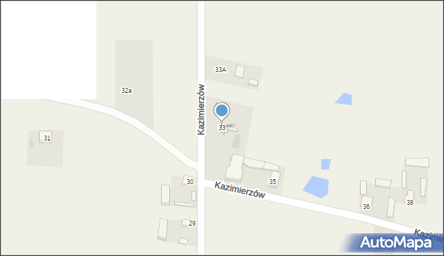 Kazimierzów, Kazimierzów, 33, mapa Kazimierzów