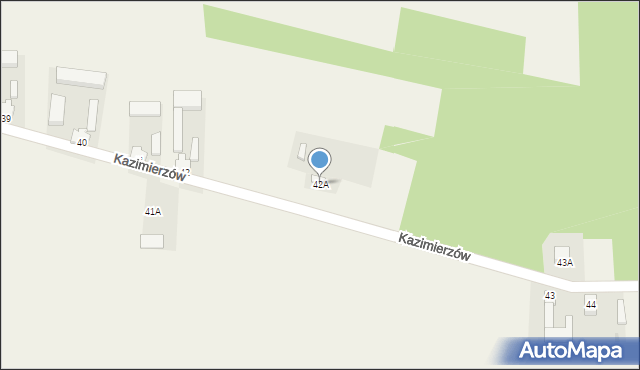 Kazimierzów, Kazimierzów, 42A, mapa Kazimierzów