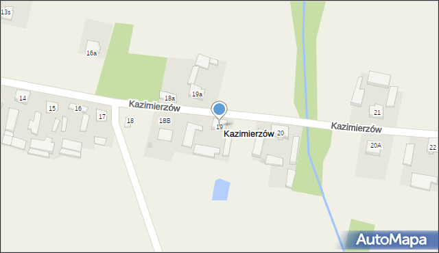 Kazimierzów, Kazimierzów, 19, mapa Kazimierzów