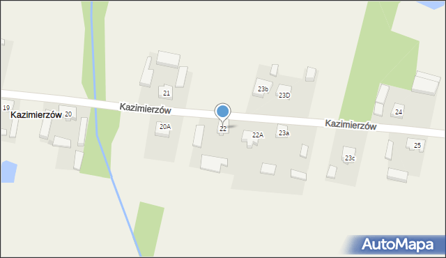 Kazimierzów, Kazimierzów, 22, mapa Kazimierzów