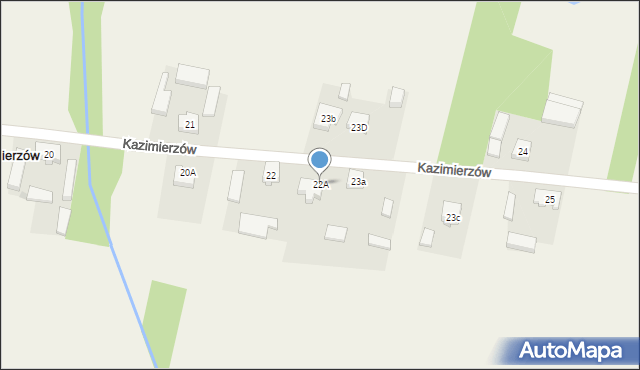 Kazimierzów, Kazimierzów, 22A, mapa Kazimierzów