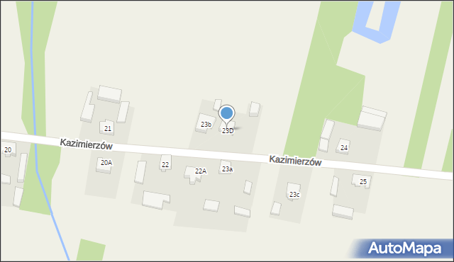 Kazimierzów, Kazimierzów, 23D, mapa Kazimierzów