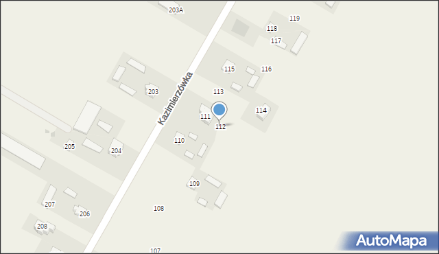 Kazimierzówka, Kazimierzówka, 112, mapa Kazimierzówka