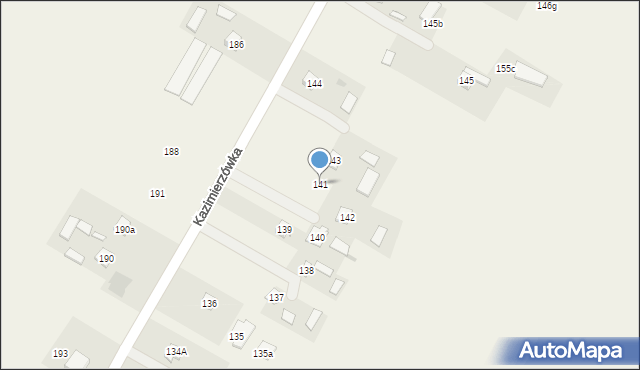 Kazimierzówka, Kazimierzówka, 141, mapa Kazimierzówka