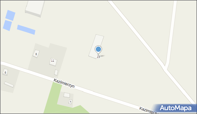 Kazimierzyn, Kazimierzyn, 13, mapa Kazimierzyn