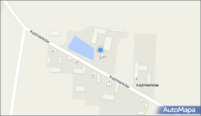 Kaźmierków, Kaźmierków, 11, mapa Kaźmierków