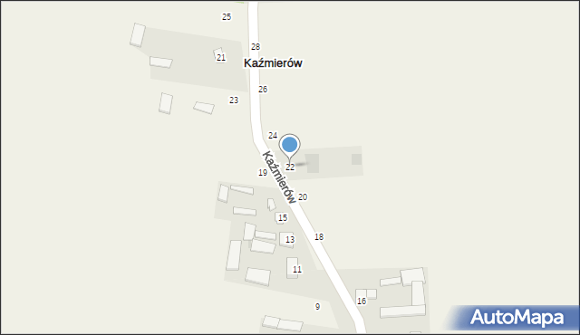 Kaźmierów, Kaźmierów, 22, mapa Kaźmierów