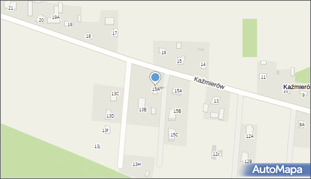 Kaźmierów, Kaźmierów, 13A, mapa Kaźmierów