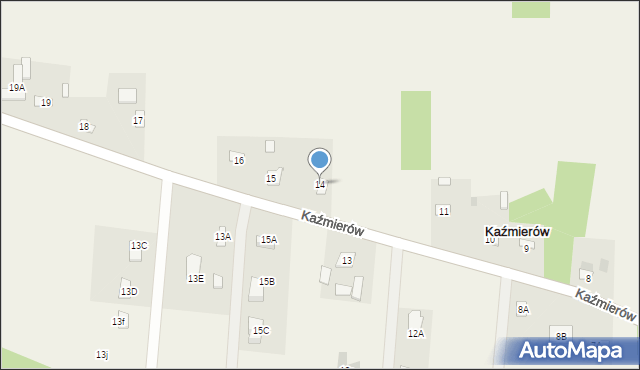 Kaźmierów, Kaźmierów, 14, mapa Kaźmierów