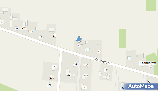 Kaźmierów, Kaźmierów, 16, mapa Kaźmierów