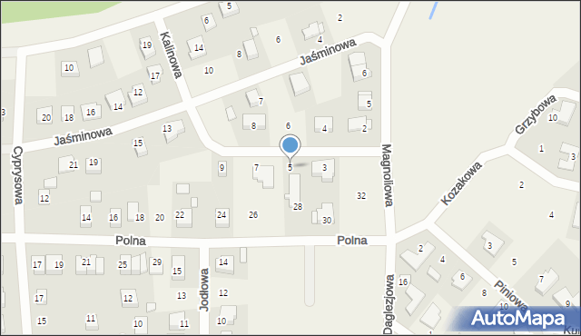 Kaźmierz, Kalinowa, 5, mapa Kaźmierz