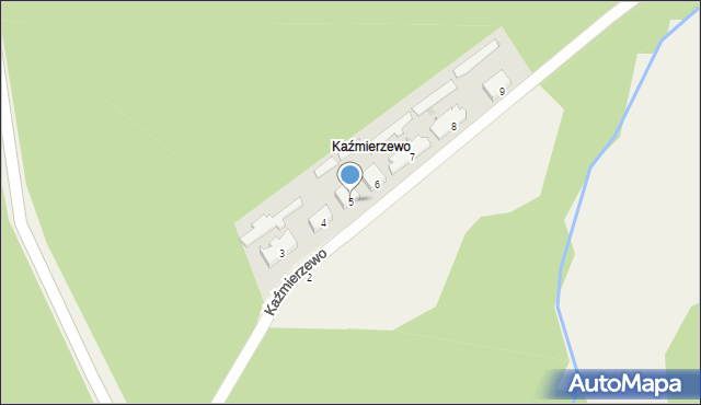 Kaźmierzewo, Kaźmierzewo, 5, mapa Kaźmierzewo