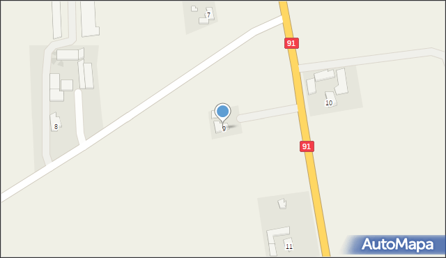 Kaźmierzewo, Kaźmierzewo, 9, mapa Kaźmierzewo