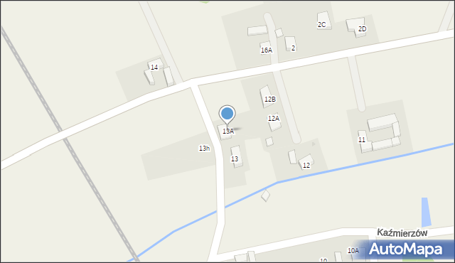 Kaźmierzów, Kaźmierzów, 13A, mapa Kaźmierzów