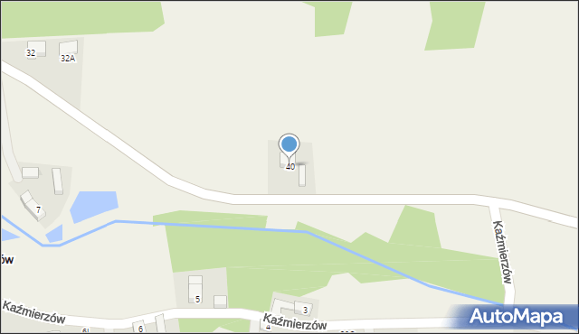 Kaźmierzów, Kaźmierzów, 40, mapa Kaźmierzów