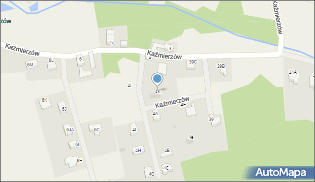 Kaźmierzów, Kaźmierzów, 4K, mapa Kaźmierzów
