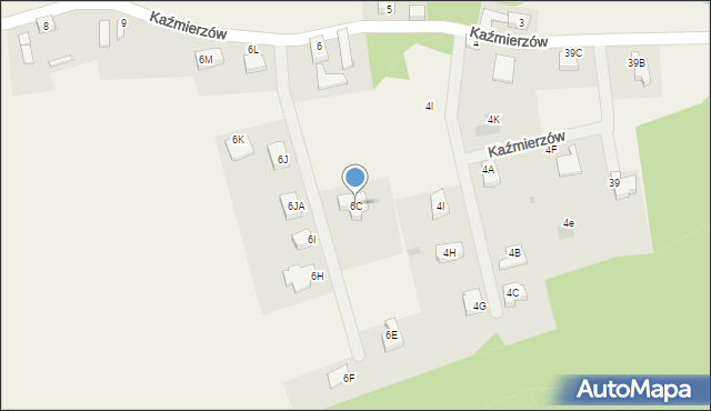 Kaźmierzów, Kaźmierzów, 6C, mapa Kaźmierzów