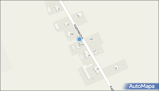 Kaźmierzyn, Kaźmierzyn, 11, mapa Kaźmierzyn