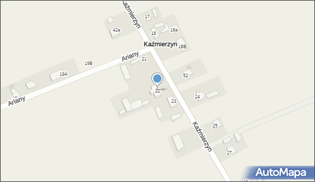 Kaźmierzyn, Kaźmierzyn, 22, mapa Kaźmierzyn