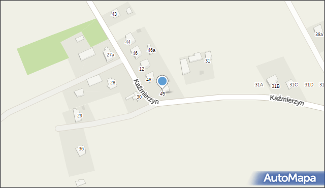 Kaźmierzyn, Kaźmierzyn, 45, mapa Kaźmierzyn