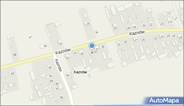 Kaznów, Kaznów, 38, mapa Kaznów