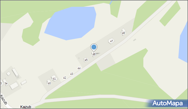 Kazub, Kazub, 46, mapa Kazub