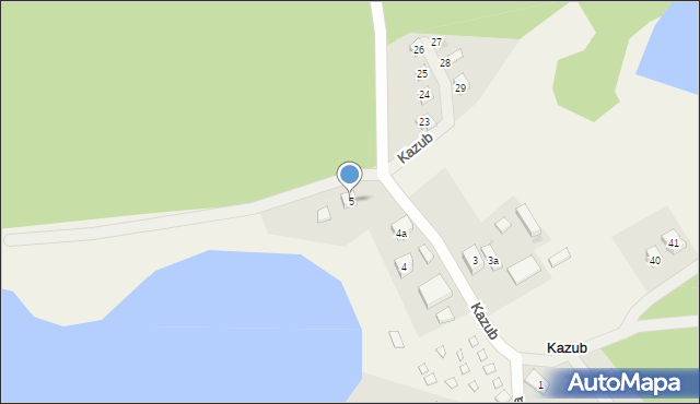 Kazub, Kazub, 5, mapa Kazub