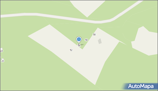 Kazub, Kazub, 54, mapa Kazub