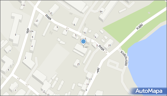 Kętrzyn, Kajki Michała, 15a, mapa Kętrzyn