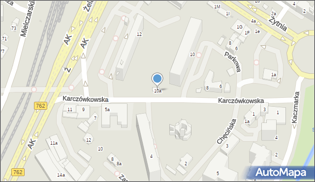 Kielce, Karczówkowska, 10a, mapa Kielc