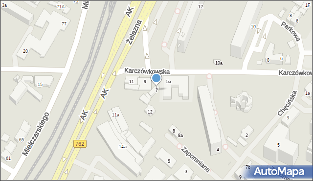Kielce, Karczówkowska, 7, mapa Kielc